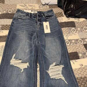 Women's Blue Distressed Jeans